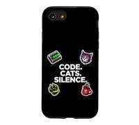 Software Engineer Introvert Code Cats Silence Coque pour iPhone SE (2020) / 7/8