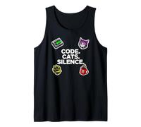 Software Engineer Introvert Code Cats Silence Débardeur