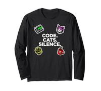 Software Engineer Introvert Code Cats Silence Manche Longue