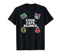 Software Engineer Introvert Code Cats Silence T-Shirt