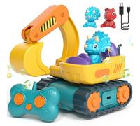 SOGAWEBB Voiture Telecommandé Enfant, Pelleteuse Voiture Télécommandée 2 3 Ans, Jouet Dinosaure Excavateur, Jouet Enfant 2 Ans