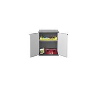 SOGENEX Armoire de rangement basse en résine 1 tablette