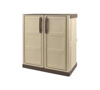 TOOD Armoire de rangement basse en resine 1 tablette Neutre G