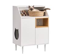 soges Armoire de Rangement pour Salon Table Console Maison de Toilette pour Cacher Enclos de Litière pour Chat Meuble Caché pour Chat