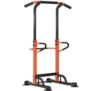 soges Barre de Traction Ajustable Station de Traction à Hauteur Réglable Power Tower Chaise Romaine d'Entraînement Physique à Domicile Dip Station D'Entraînement de Musculation Fitness, Orange