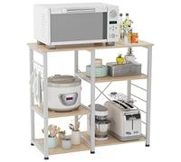 soges Étagère Four à Micro-Ondes Support Rack Cuisine Etagères de Cuisine Meuble Rangement Desserte de Cuisine pour Stockage, 90 x 39 x 83cm