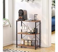 soges Étagère Rangement Desserte pour Cuisine, Étagère à Four de Micro-Ondes, Table Appoint avec Étagères, Bout de Canapé, Table 60x30 cm pour Salon Couloir Entrée,