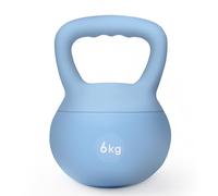 soges Kettlebell en PVC Souple, Rempli de Sable de Fer, avec Poignée Large Antidérapante, Exercices de Musculation et Fitness, Entraînement à la Maison et en Salle de Gym 6kg