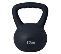 soges Kettlebell en PVC Souple, Rempli de Sable de Fer, avec Poignée Large Antidérapante, Exercices de Musculation et Fitness, Entraînement à la Maison et en Salle de Gym 12kg
