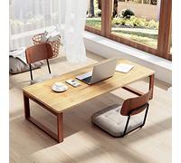 soges Table Basse Pliante Table de Thé Pliable Table à Café en Bambou à la Japonaise pour Fenêtre, Tatami, Extérieur, Lit, 80cm x 50cm