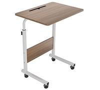 soges Table Ordinateur Portable à roulettes Support Tablette 60 x 40cm Table Appoint pour Ordinateur Portable au Bord du Lit, du Canapé