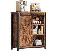 Sogesfurniture Buffet, Armoire de Cuisine avec Porte Coulissante - Meuble de Rangement pour Cuisine, Salon, Bureau - Style Industriel, 70 x 30 x 80 cm