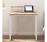 sogesfurniture Bureau Compact pour Ordinateur 80x40cm, Petit Bureau Informatique Table de Travail PC Table en Bois et Acier, Table d’étude Table à Manger pour Petits Espaces, Érable