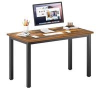 sogesfurniture Bureau d'ordinateur, Table de Bureau Informatique Table d'Étude Table Salle à Manger, Poste de Travail pour Chambre, Salon et Maison, 100x60x75 cm, Marron & Noir