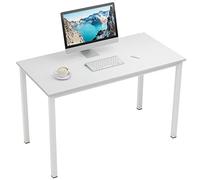 sogesfurniture Bureau d'ordinateur, Table de Bureau Informatique Table d'Étude Table Salle à Manger, Poste de Travail pour Chambre, Salon et Maison, 120x60x75 cm, Blanc