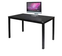 sogesfurniture Bureau Informatique en Bois et Acier, Meuble de Bureau pour Ordinateur Poste de Travail Table d’étude Table Salle à Manger pour Maison Bureau, 120x60x75cm,Noir AC3B-120-SF