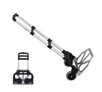 Sogesfurniture Chariot de Transport en Métal Pliable - Diable de Manutention pour Déménagement et Escalier - Résistant 60 kg avec Corde Pratique pour Marchandises, Voyage, Shopping