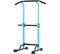 sogesfurniture Power Tower Tour de Musculation Barre de Traction Station de tractions dips abdominaux pour Entrainement Fitness à la Maison, Hauteur Réglable 165-210 cm, Noir&Jaune