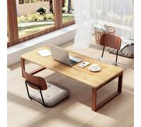 sogesfurniture Table d'appoint en bambou avec pieds pliables - Table basse pliable pour ordinateur portable - Table pour le salon Tatami - Table de lit pour lire ou petit-déjeuner - 80 x 50 x 31 cm