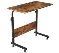 sogesfurniture Table d'appoint pour ordinateur portable réglable en hauteur avec emplacement pour tablette, 80 * 40 cm, Table PC, table de canapé, table de soins, table d'appoint avec roulettes