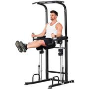 SogesGame Power Tower Station de barre de traction réglable à 10 vitesses, station de musculation multifonction pour salle de sport à domicile, avec coussinet d'entraînement assisté et base