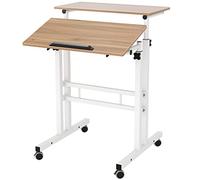 SogesHome 101-OK-HCA Bureau réglable pour ordinateur portable de 23,6 po, chêne