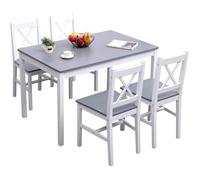 sogeshome 5-pieed Set, s avec une table et quatre chaises, adapté à la cuisine, au restaurant