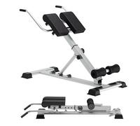 SogesHome Banc d’hyperextension Banc de Musculation Pliable Chaise Romaine Réglable pour Musculation Abdominaux et Lombaires pour Fitness à Domicile,Couleur Argentée
