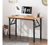 SogesHome Bureau d'Ordinateur Compact Petite Table Pliante 100 x 60 x 75 cm Postes de Travail Informatiques pour Bureau/Maison, Table d'écriture/à Dîner