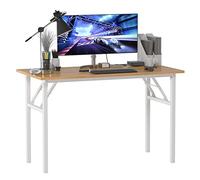 SogesHome Bureau d'Ordinateur Compact Petite Table Pliante 120 x 60 x 75 cm Postes de Travail Informatiques pour Bureau/Maison, Table d'écriture/à Dîner