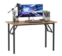 SogesHome Bureau d'Ordinateur Compact Petite Table Pliante 120 x 60 x 75 cm Postes de Travail Informatiques pour Bureau/Maison, Table d'écriture/à Dîner