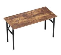 SogesHome Bureau d'Ordinateur Compact Petite Table Pliante 120 x 60 x 75 cm Postes de Travail Informatiques pour Bureau/Maison, Table d'écriture/à Dîner