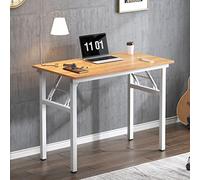 SogesHome Bureau d'Ordinateur Compact Petite Table Pliante 80 x 40 cm pour Bureau à Domicile Petite Table d'écriture