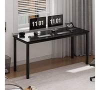 SogesHome Bureau d'ordinateur Table pour Ordinateur PC avec Cadre en Métal Postes de Travail Informatiques Table Compacte pour Bureau à Domicile 120 x 60x 75 cm Noir