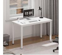 SogesHome Bureau Informatique, Bureau,Cadre en métal, pour Chambre de Bureau à Domicile,80 x 40x 75 cm,Blanc