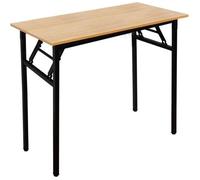SogesHome Bureau Pliant Informatique d'ordinateur Postes de Travail Table d’étude,80x40cm,Teck & Noir, AC5BB-8040