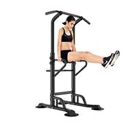 SogesHome Chaise Romaine Multifonction Station de Traction Barre de Traction Station de Dips Réglable en Hauteur Power Tower Home Fitness 72 x 90 x 190-230 cm