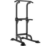 SogesHome Chaise Romaine Power Tower Barre de Traction Entraîneur pour Abdominaux Multifonction Station Dips Tour de Puissance Multi-Fonctions Réglable en Hauteur, Acier allié