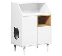 SogesHome Console Armoire d'Appoint pour Chat - Table Sideboards Commode avec Étagère, Portes et Tanière - 62,5 x 40 cm