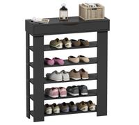 SogesHome Étagère à Chaussures à 5, Tablettes avec tiroirs, Rangement chaussures, Idéal pour l’entrée, Salon, Couloir,75x 30 x 94