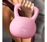 SogesHome Haltère Kettlebell Poids Kettlebell Souple Silencieux pour Fitness et Musculation à Domicile Rose 5 kg
