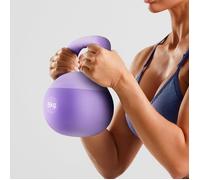 SogesHome Kettlebell souple - 5 kg - Professionnel - Silencieux - Souple - Pour entraînement à domicile, salle de sport,violet