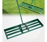 SogesHome Raclette de nivellement de pelouse pour le sable - En acier inoxydable - Avec manche - Pour l'entretien de la pelouse et le golf - Outil professionnel pour la planification de la pelouse