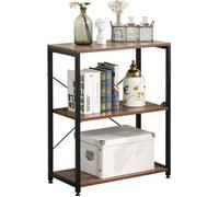 SogesHome-Table console style industriel-60x30cm-Table d’appoint-2 Étagères en treillis-Vintage