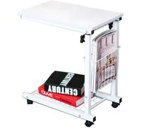 sogeshome Table d'appoint de salon , réglable en hauteur, avec roues, 48*30*56/76CM