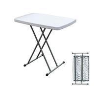 SogesHome Table Pliante Extérieure Table de Camping, de Jardin et de Pique-Nique Réglable en Hauteur Portable et Légère- 76 x 50 x (54/62/74) cm