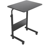 SogesHome Table Roulante de Lit Canapé pour Ordinateur Portable Hauteur Réglable Table d'appoint 60 * 40cm, Noir