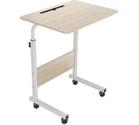 SogesHome Table Roulante de Lit Canapé pour Ordinateur Portable Hauteur Réglable Table d'appoint avec 4 roulettes Verrouillables pou
