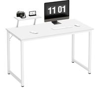 SogesPower Bureau d’Ordinateur, Bureau de Bureau, Table de Travail, Table de conférence pour Le Foyer et Le Bureau, 100×50×75 cm, Blanc