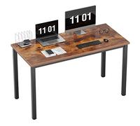 SogesPower Bureau d’Ordinateur, Bureau pour Bureau, Bureau d’Ordinateur Portable PC, Poste de Travail, 120 x 60 x 75 cm, Noir Vintage